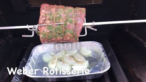 Dry Aged Prime Rib On The Weber Rotisserie Youtube