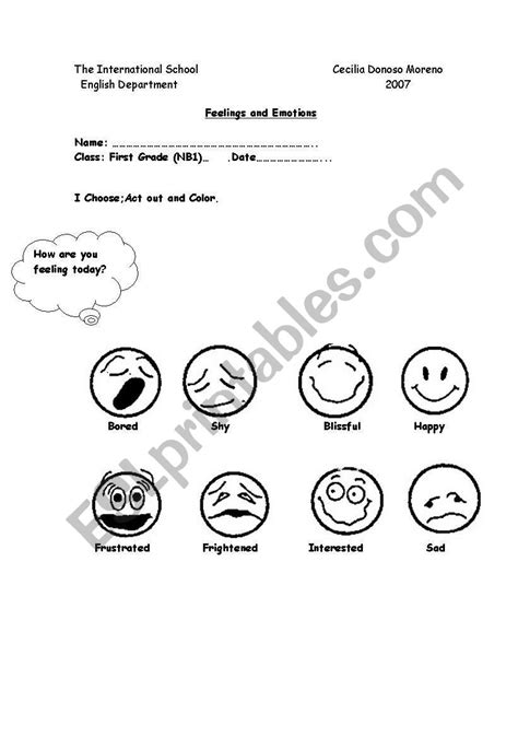 Feelings And Emotions Esl Worksheet By Sexxxilia