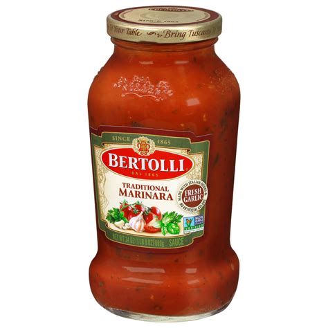 Bertolli Sauce Traditional Marinara Front Right Elevated