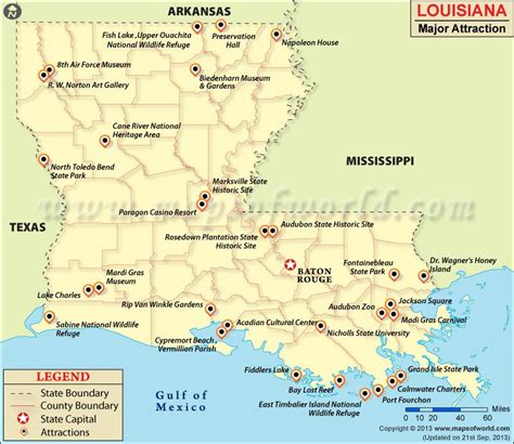 Louisiana Attractions, Louisiana Travel Map | Louisiana travel ...