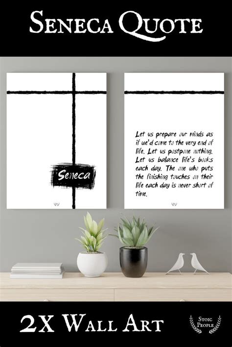 Stoicism Wall Art Seneca Quote Posters Printable Stoicism Gift For