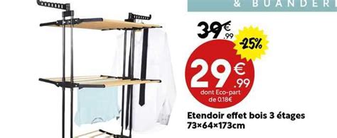 Promo Etendoir Effet Bois Tages Chez Maxi Bazar Icatalogue Fr