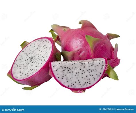 Dragon Fruit Isolated on White. Stock Image - Image of individuality ...