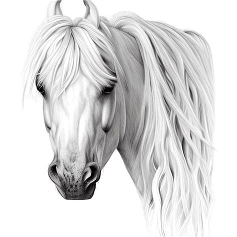 Crazy White Horse Graphic · Creative Fabrica