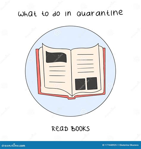 What To Do in Quarantine Vector Hand Drawn Illlustration. Reading Books