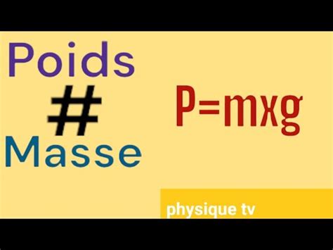 Exercices Poids Et Masse Eme Ann E Coll Ge Physique Chimie Youtube