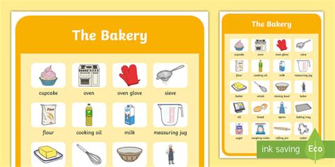 The Bakery Aistear Vocabulary Poster Teacher Made Twinkl