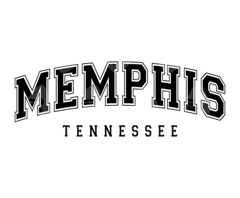 Memphis Tennessee Svg Memphis Tennessee Png Arched Varsity Font Svg