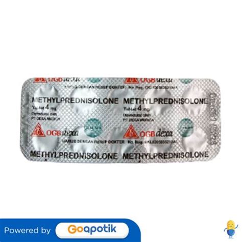 Jual Methylprednisolone 4 Mg Ogb Dexa Medica Strip 10 Tablet Shopee