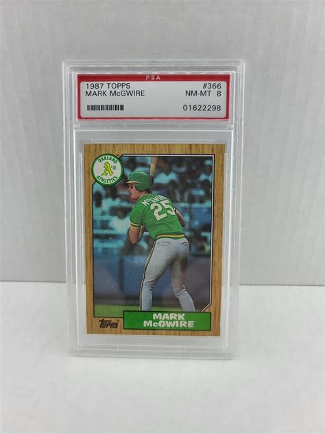 Mark McGwire 1987 Topps Rookie Card RC 366 PSA 8 Nm Mt 8 Etsy