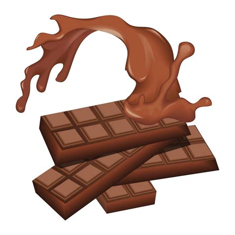 Chocolate Bars And Melted Chocolate 11962576 Vector Art At Vecteezy