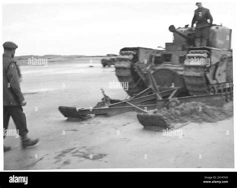 Special Assignment For 79th Armoured Division Going Along In Sand