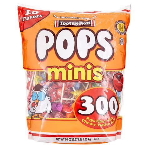 Tootsie Roll, Mini Tootsie Pops, 54 oz - Walmart.com