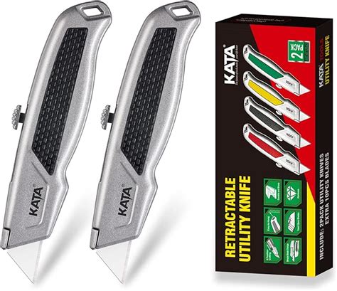 Kata Pack Retractable Utility Knife Heavy Duty Box Cutters For