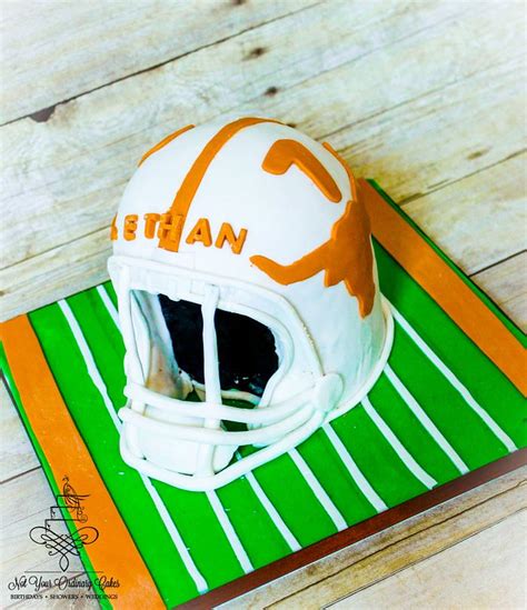 Football Helmet cake - Decorated Cake by Not Your - CakesDecor