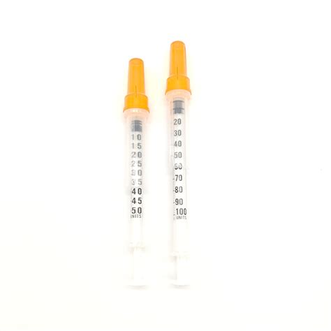 1ml Disposable Orange Cap Insulin Safety Syringe - China Insulin Syringe and Disposable Insulin ...