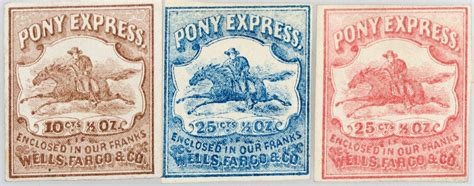 Us Wells Fargo Pony Express Stamps 171471 Holabird Western