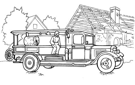 Fire engine coloring pages to download and print for free