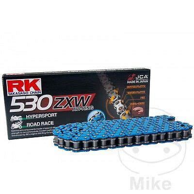 RK ZXW Chain Blue 530 Pitch 118 Links Rivet Link XW Ring Steel EBay