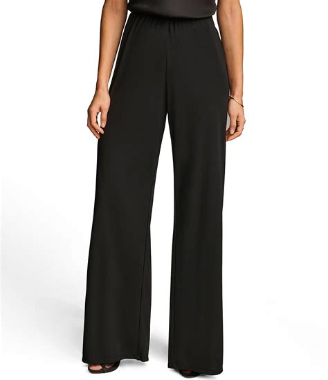 Donna Karan Flat Front Wide Leg Pants Dillards