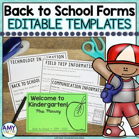 Editable Back To School Forms And Packet Teaching Exceptional Kinders