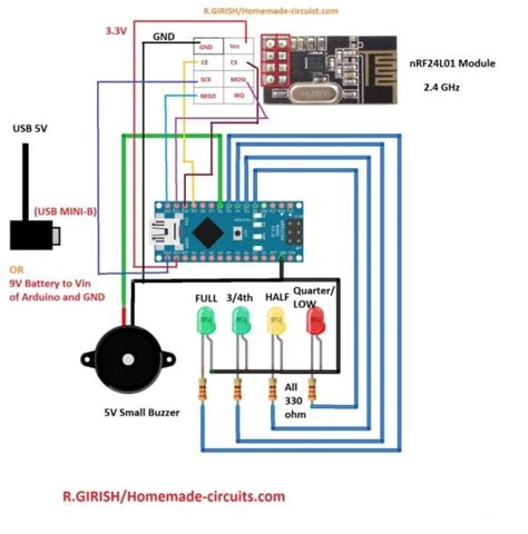 Wireless Water Tank Level Indicator Circuit Diagram Circuit Diagram