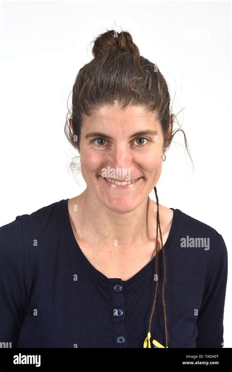 Portrait Of A Middle Aged Woman Without Makeup Stock Photo Alamy