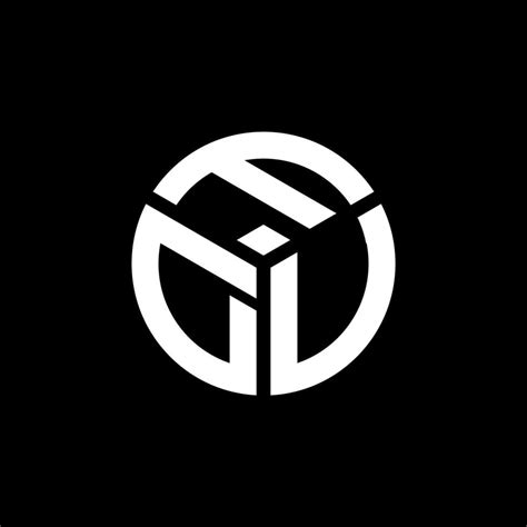 fdv letter logo design  black background fdv creative initials