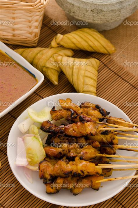 Satay Traditional Malay Foods Stock Photo By Yuliang