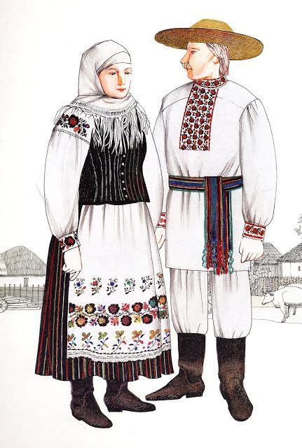 Folkcostume Embroidery Costume Of West Or Volyn Polissia Ukraine