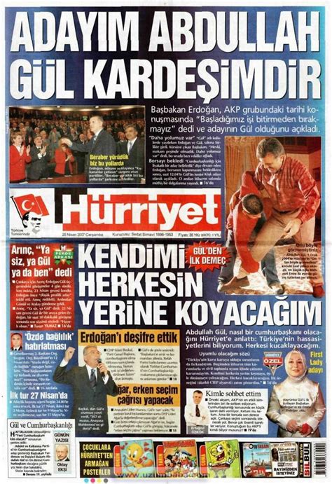 H Rriyet Gazetesi Nisan G R Nt Ler Ile Gazete Tarih Ger Ekler