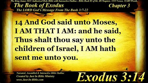 Bible Book 02 Exodus Chapter 3 The Holy Bible KJV Read Along Audio