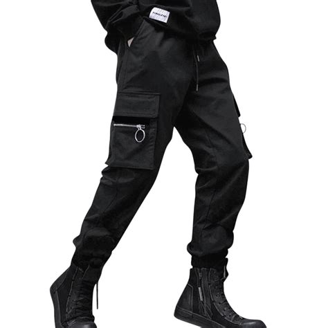 Pedort Mens Straight Fit Stretch Pant Classic Loose Fit Work Wear Combat Safety Trousers Black