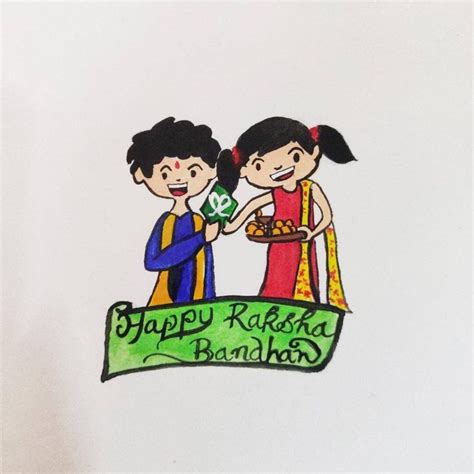 easy raksha bandhan drawing wordanova raksha bandhan drawing cute
