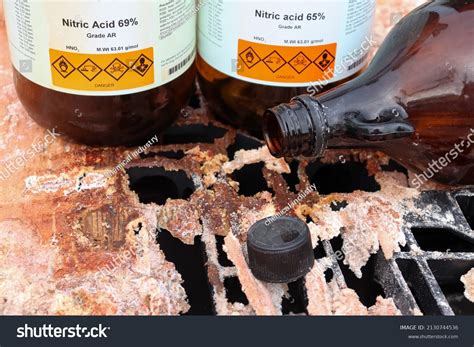 Hazardous Chemicals Spill Onto Objects Cause Stock Photo 2130744536 ...