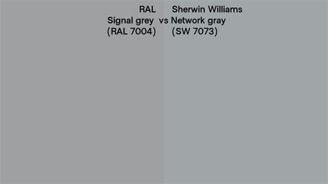 RAL Signal Grey RAL 7004 Vs Sherwin Williams Network Gray SW 7073