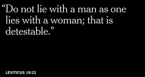 Debating Bible Verses On Homosexuality The New York Times