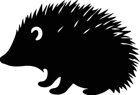 hedgehog black silhouette 38101207 Vector Art at Vecteezy