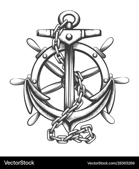 Pirate Ship Wheel Tattoo Designs