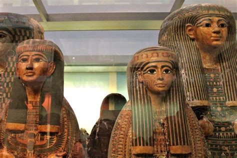 London United Kingdom December Egyptian Mummies In The