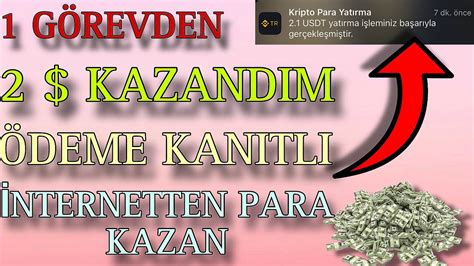 İnternetten Para Kazanma Ödeme Kanıtlı 1 görevden 2 Kazandım YouTube