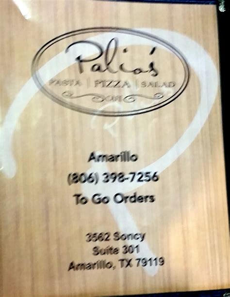 Palio’s Pizza and Bar – Menu – Amarillo – Amarillo Menu