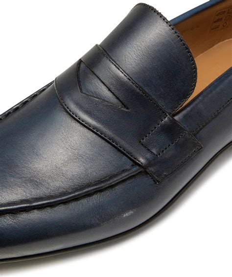 Clayton Blue Patina Mens Loafers Finsbury Shoes