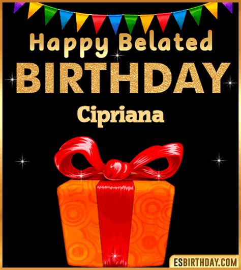 Happy Birthday Cipriana  🎂 Images Animated Wishes【28 S】