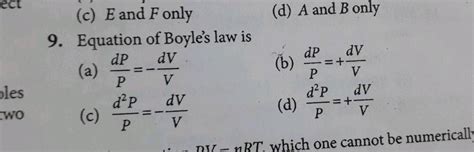 Boyle's law may be expressed as: