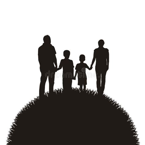 Silhouette De Famille Illustration Stock Illustration Du Femelle