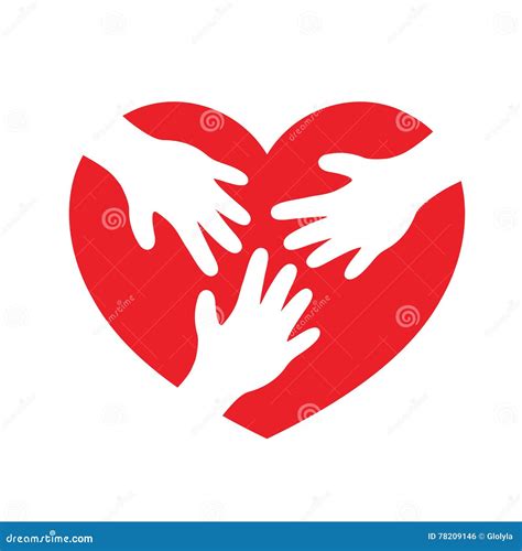 Hands In Heart Shape Stock Vector Illustration Of Communication 78209146