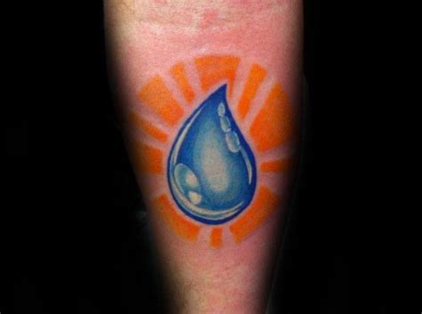 30 Water Drop Tattoo Designs For Men - Liquid Ink Ideas