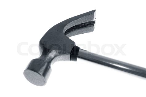 Metal Hammer Head With steel Handle On White Background, Work Tool ...