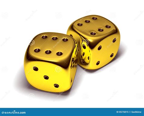 Two Lucky Gold Dice Royalty Free Stock Photo Image 8575815